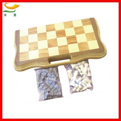 【波浪形外围设计木质国际象棋 便捷折叠手提式棋盘 木制国际象棋】价格,厂家,图片,围棋,浙江丰圣木业-