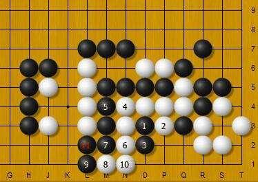 围棋小练 抓住白棋型弱点一举分断之